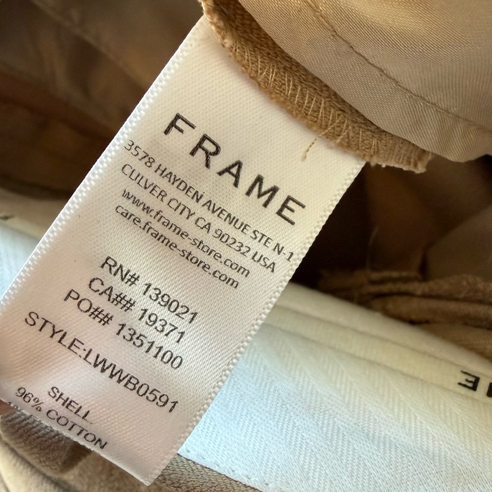 FRAME Le Crop Mini Bootcut Trouser Pant Dark Sand Business Casual Women’s Size 2 - Picture 12 of 13